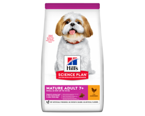 Hills Science Plan Small & Miniature Mature Adult 7+ корм для собак мелких и миниатюрных пород старше 7 лет Курица (Хиллс). Вес: 300 г