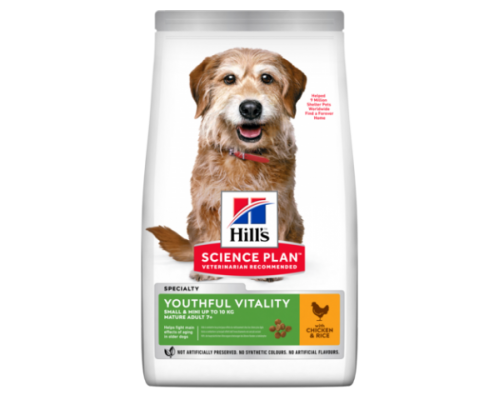 Hills Science Plan Canine Youthful Vitality Adult 7+ сухой корм для пожилых собак миниатюрных пород Курица (Хиллс). Вес: 250 г