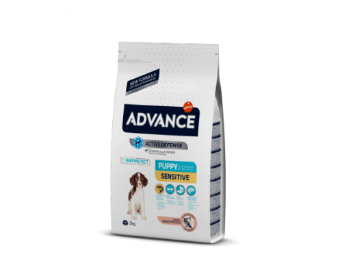 Advance сухой корм Для щенков с чувствительным пищеварением: лосось и рис (Puppy Sensitive). Вес: 800 г