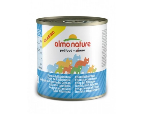 Almo Nature Консервы для кошек с Атлантическим тунцом (Classic Atlantic tuna). Вес: 280 г