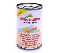Almo Nature Консервы для Кошек с Тунцом, Курицей и Ветчиной (Classic Adult Cat Tuna&Chicken&Ham)