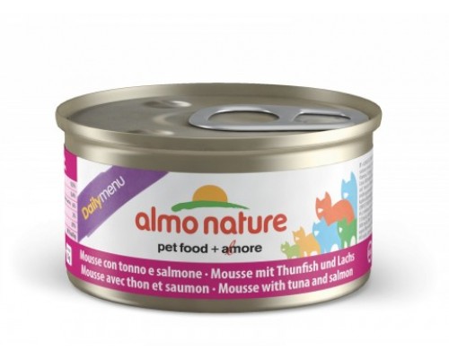 Almo Nature Консервы нежный мусс для кошек "Меню с Тунцом и Лососем" (Daily Menu mousse Tuna and Salmon). Вес: 85 г