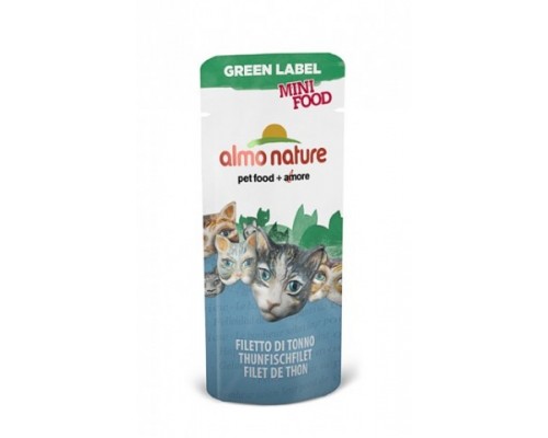 Almo Nature Лакомство для кошек "Филе Тунца", 99% мяса (Green Label Mini Food Tuna Fillet). Вес: 3 г