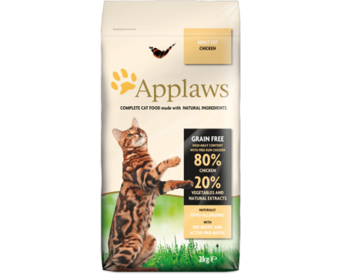 Applaws Беззерновой для Кошек "Курица/Овощи: 80/20%" (Dry Cat Adult - Chicken). Вес: 400 г