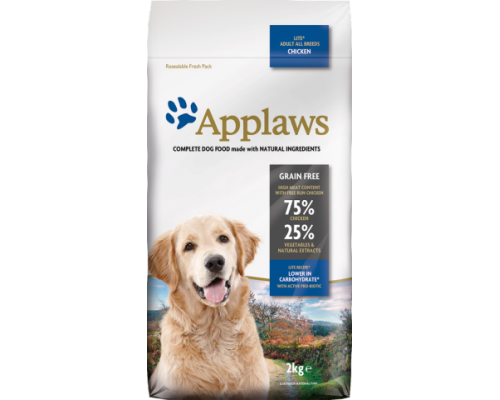 Applaws Беззерновой для Собак - контроль веса "Курица/Овощи: 75/25%" (Dry Dog Adult All Breeds Lite Chicken Light). Вес: 7,5 кг