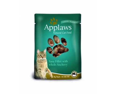 Applaws Пауч для Кошек с Тунцом и Анчоусами (Cat Tuna & Anchovy pouch). Вес: 70 г