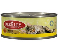 BERKLEY (Беркли) консервы для кошек говядина с олениной №12. Вес: 100 г
