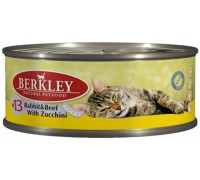 BERKLEY (Беркли) консервы для кошек кролик и говядина с цукини №13 100 г