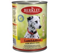 BERKLEY (Беркли) консервы для собак ягненок с рисом. Вес: 400 г