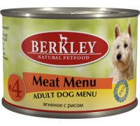BERKLEY (Беркли) консервы для собак ягненок с рисом №4 200 г