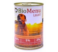 BioMenu LIGHT Консервы для собак Индейка с коричневым рисом 93%-МЯСО. Вес: 100 г