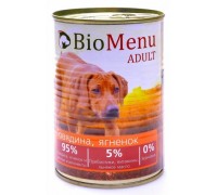 BioMenu ADULT Консервы для собак Говядина/Ягненок 95%-МЯСО 100 г