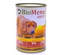 BioMenu ADULT Консервы для собак Цыпленок с Ананасами 95%-МЯСО. Вес: 100 г