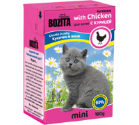 Bozita super premium Mini Кусочки в желе для котят - курица 190 г