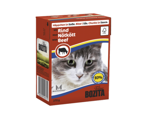 Bozita super premium Кусочки в СОУСЕ для кошек с говядиной (Beef). Вес: 370 г