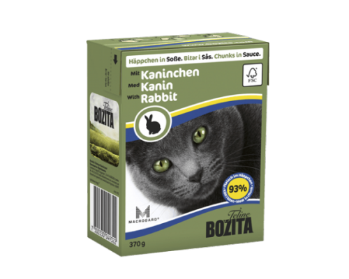 Bozita super premium Кусочки в СОУСЕ для кошек с кроликом (Rabbit). Вес: 370 г