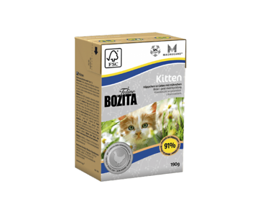 Bozita super premium Кусочки в желе для Котят с курицей (Kitten). Вес: 190 г