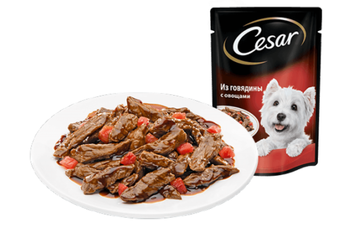 Корм для собак оксалаты. Корм говядина с овощами Cesar 85г. Cesar корм для собак говядина с овощами 100 г. Влажный корм для собак Cesar из говядины с овощами 100г.