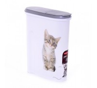 Curver PetLife Контейнер для корма "Кошка" на 1,5кг/4,5л, 25x10x30 см