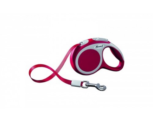 FLEXI Рулетка-ремень для собак до 12кг, 3м, красная (Vario XS tape 3m red) (Флекси)
