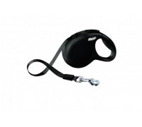 FLEXI Рулетка-ремень для собак до 12кг, 3м, черная (New Classic XS tape 3m black) (Флекси)
