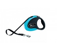 FLEXI Рулетка-ремень для собак до 12кг, 3м, черно-голубая (Collection S tape 3m black/blue) (Флекси)