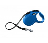 FLEXI Рулетка-ремень для собак до 15кг, 5м, голубая (New Classic S tape 5m blue) (Флекси)
