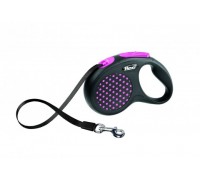 FLEXI Рулетка-ремень для собак до 15кг, 5м, розовая (Design S Tape 5 m, pink) (Флекси)