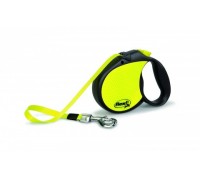 FLEXI Рулетка-ремень светоотражающая для собак до 50кг, 5м (Neon Reflect L tape 5m) (Флекси)