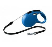 FLEXI Рулетка-трос для собак до 12кг, 8м, голубая (New Classic S cord blue) (Флекси)