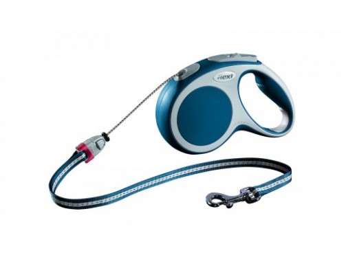 FLEXI Рулетка-трос для собак до 20кг, 5м, голубая (Vario M cord 5m blue) (Флекси)