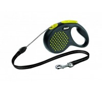 FLEXI Рулетка-трос для собак до 20кг, 5м, желтая (Design M Cord 5 m, yellow) (Флекси)