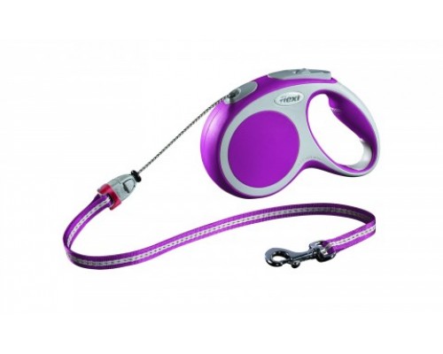 FLEXI Рулетка-трос для собак до 20кг, 5м, розовая (Vario M cord 5m pink) (Флекси)