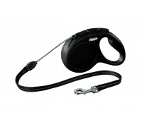 FLEXI Рулетка-трос для собак до 20кг, 5м, черная (New Classic M cord black) (Флекси)