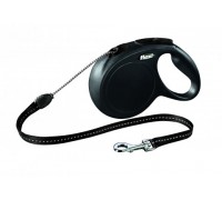FLEXI Рулетка-трос для собак до 20кг, 8м, черная (New Classic M cord black) (Флекси)