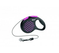 FLEXI Рулетка-трос для собак до 8кг, 3м, розовая (Design XS Cord 3 m, pink ) (Флекси)