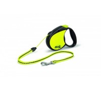 FLEXI Рулетка-трос светоотражающая для собак до 12кг, 5м (Neon Reflect S cord 5m) (Флекси)