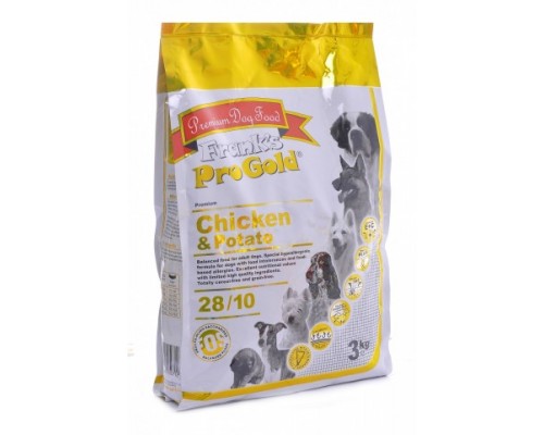 Frank's ProGold сухой беззерновой корм для собак: с курицей и Молодым картофелем (Chicken&Potato 28/10). Вес: 15 кг