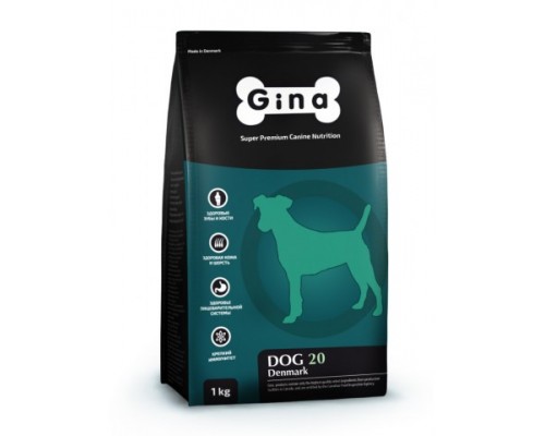 Gina DENMARK DOG-20 Корм полнорационный сухой для собак старше 7 лет (Джина). Вес: 3 кг