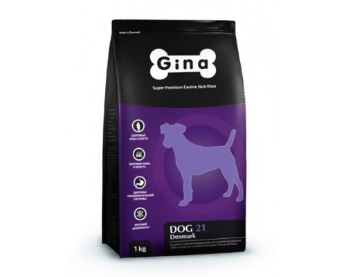Gina DENMARK DOG-21 Корм сухой для Взрослых собак с умеренной активностью (Джина). Вес: 18 кг