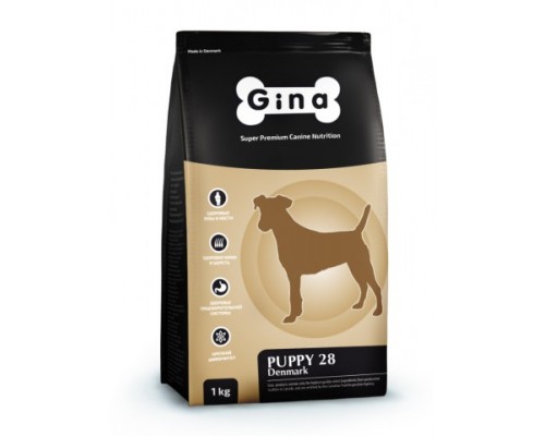 Gina DENMARK PUPPY-28 Корм сухой для ЩЕНКОВ, беременных и кормящих собак (Джина). Вес: 1 кг