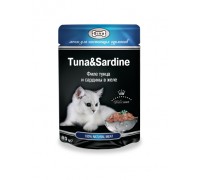 Gina TUNA&SARDINE Филе тунца и сардины в желе пауч (Джина). Вес: 85 г