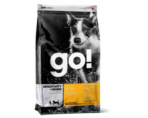 GO! Для Щенков и Собак с Цельной Уткой и овсянкой (Sensitivity + Shine Duck Dog Recipe). Вес: 1,59 кг