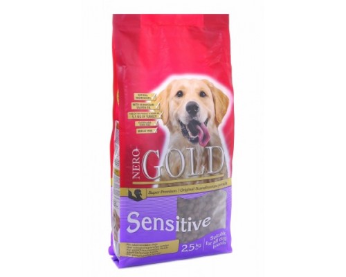 NERO GOLD Для Чувствительных собак с Индейкой и рисом (Sensitive Turkey). Вес: 2,5 кг