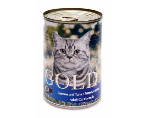 NERO GOLD Консервы для кошек "Лосось и тунец" (Salmon and Tuna). Вес: 410 г