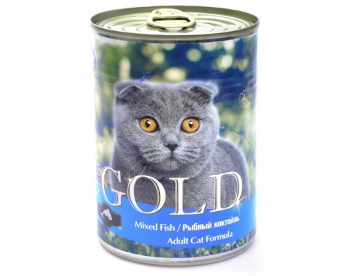 NERO GOLD Консервы для кошек "Рыбный коктейль" (Mixed Fish). Вес: 410 г