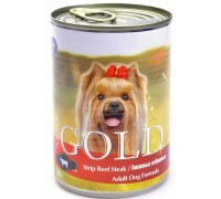 NERO GOLD Консервы для собак "Говяжьи отбивные" (Strip Beef Steak). Вес: 410 г