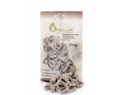 Organix Лакомства для собак Нежные косточки для щенков с ягненком и кальцием (Puppy Bones Calcium). Вес: 100 г