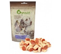 Organix Лакомство для собак "Рулетики из куры и рыбы" (100% мясо) (Chicken fillet/ cod chips). Вес: 100 г