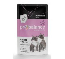 ProBalance 1'st Diet для котят с телятиной в желе (пауч). Вес: 85 г